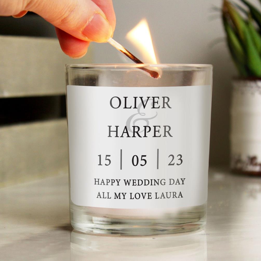 Personalised Couples Jar Candle Extra Image 1